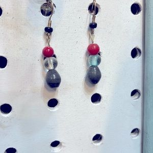 Three stone earrings